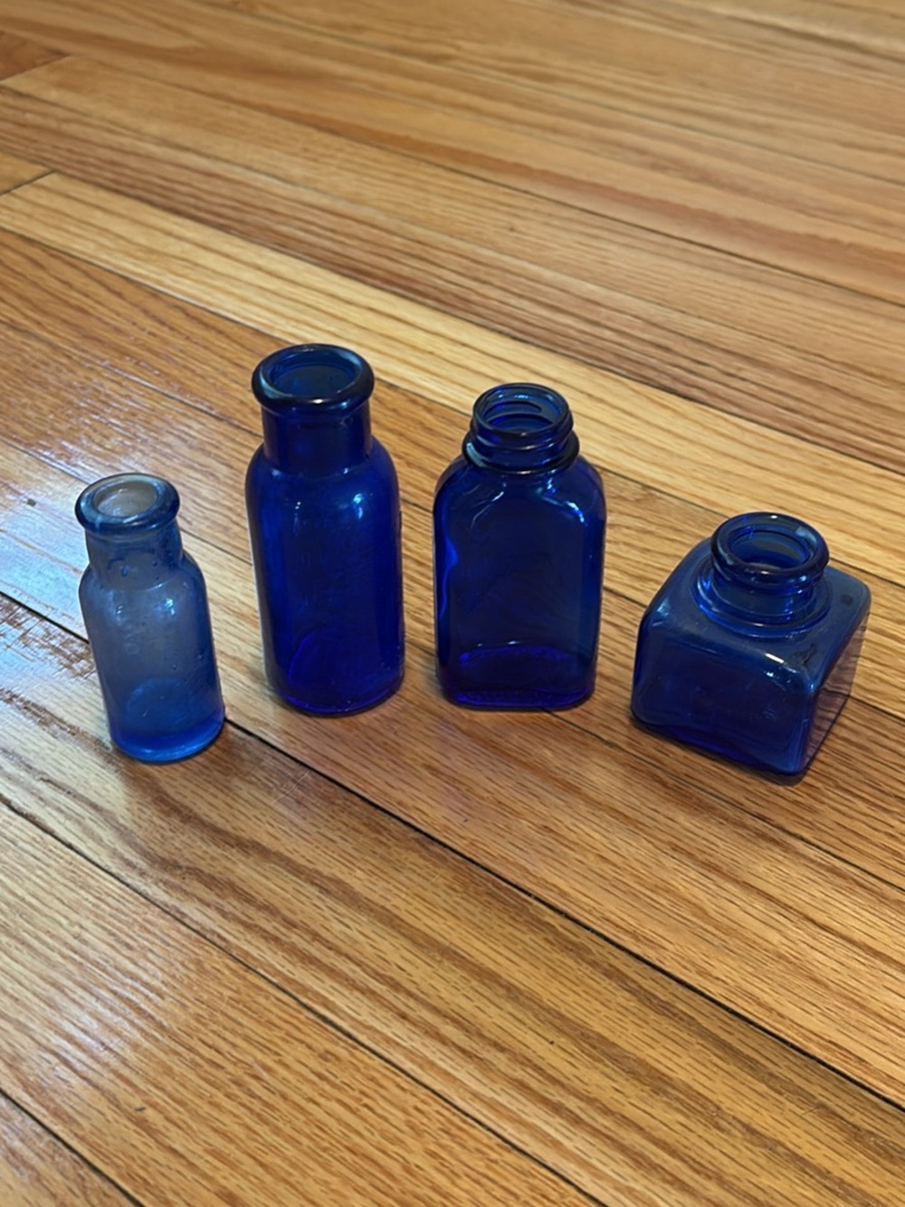 Vintage Cobalt Blue Glass Bottles - Bromo-Seltzer & More